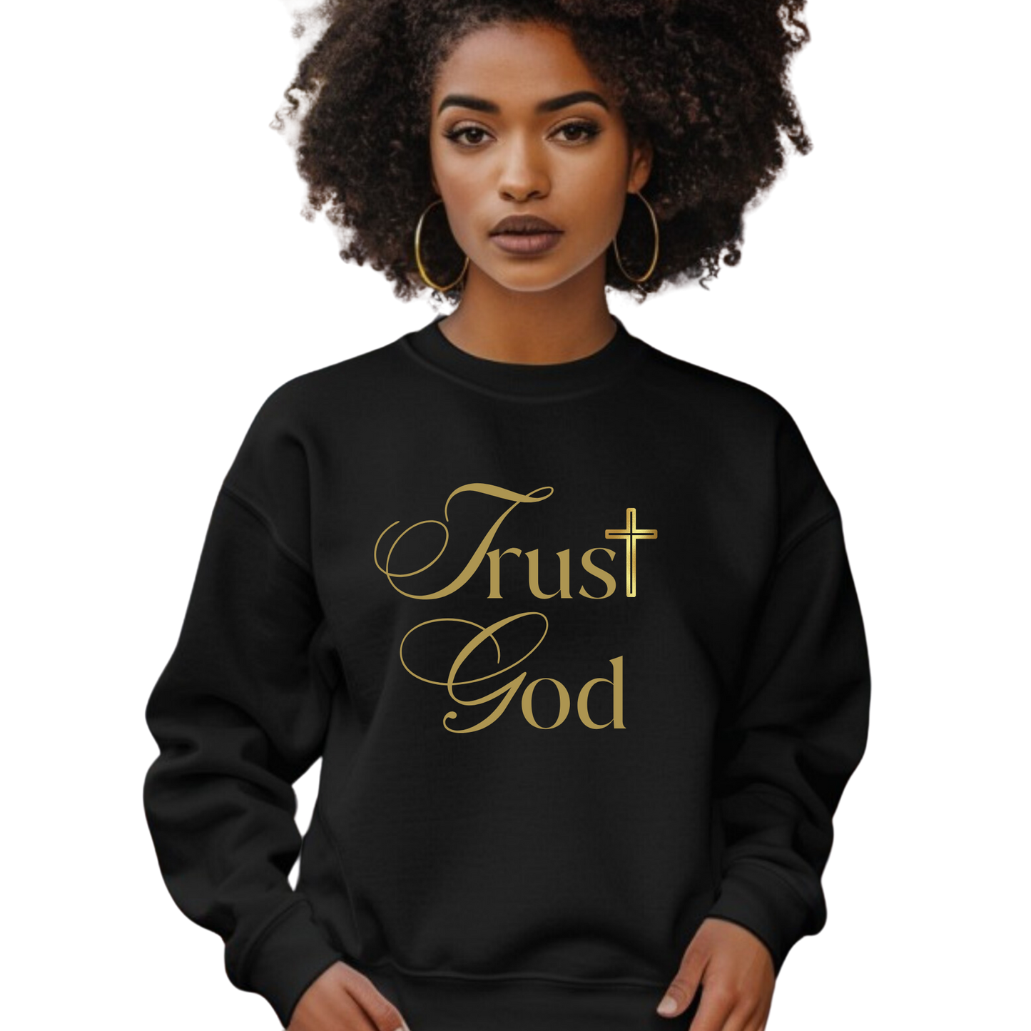 Trust God - Sweatshirt - Black