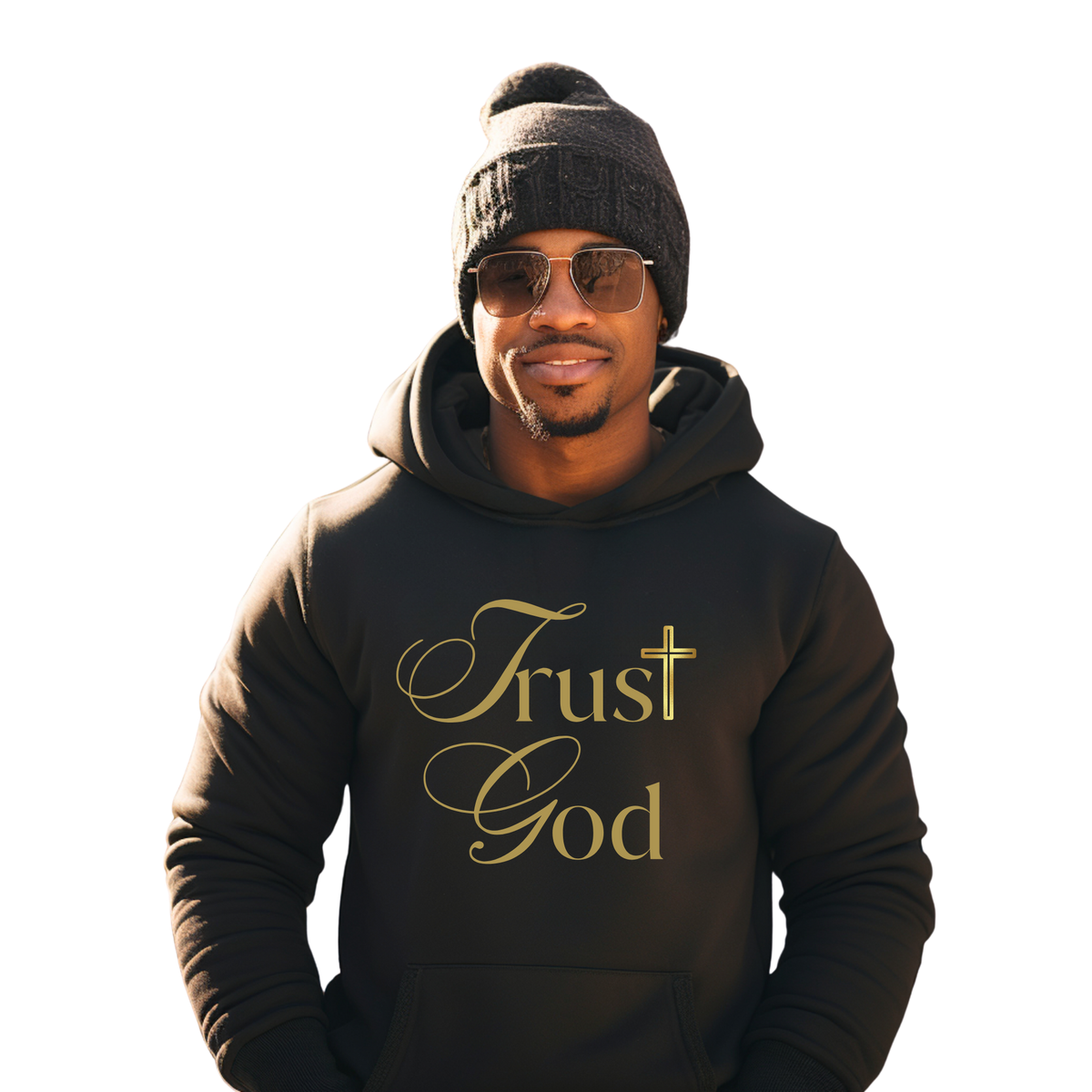 Trust God - Hoodie - Black
