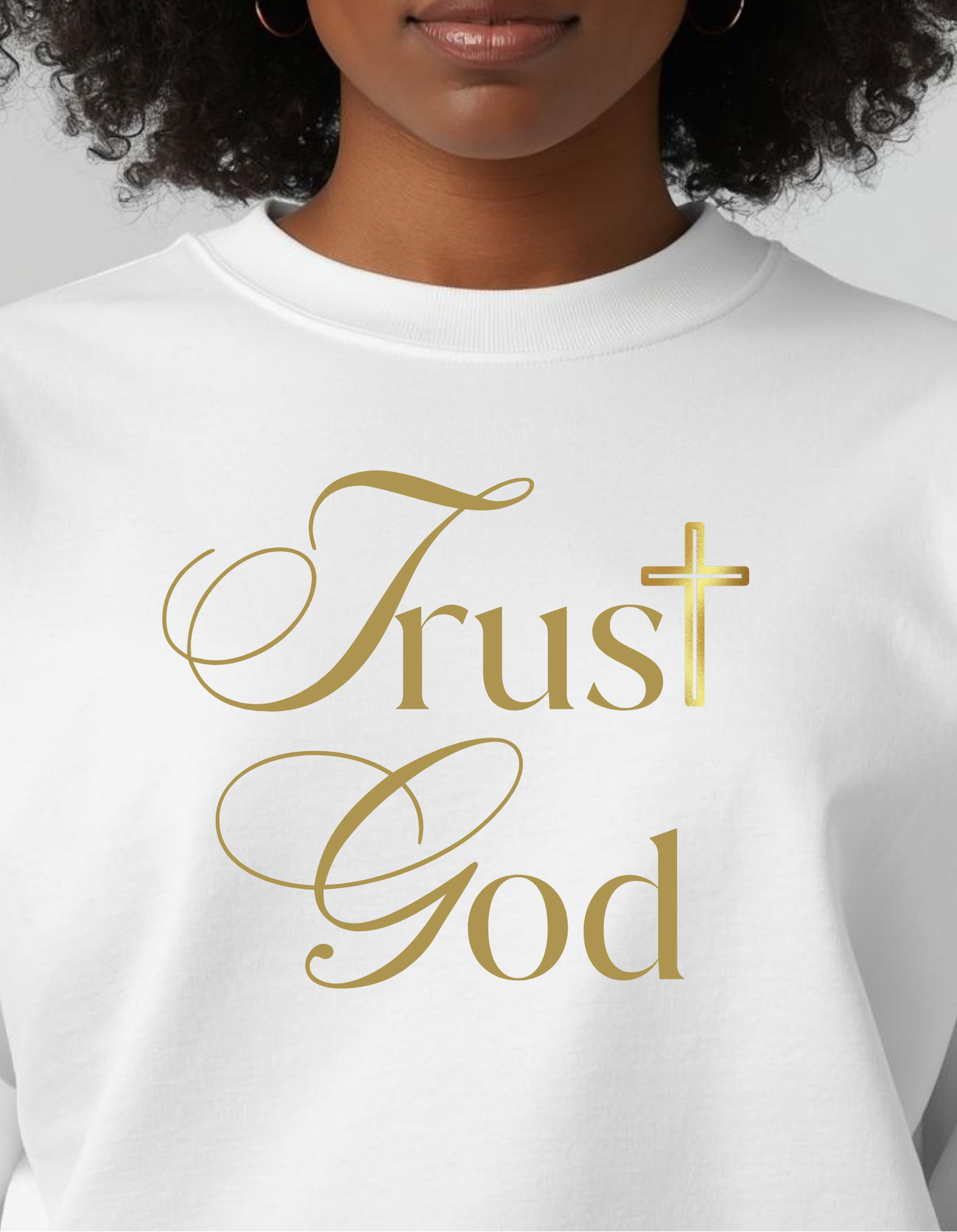 Trust God Crewneck Sweatshirt, Inspirational Sweatshirt, Faith-Based Clothing, Unisex Sweatshirt, Christian Gift, Spiritual Apparel