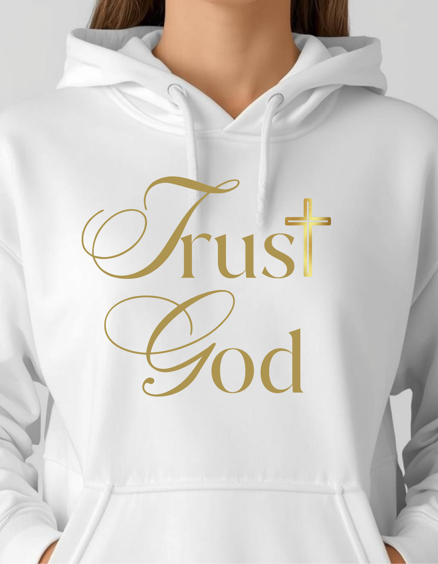 Trust God Hoodie | Faith-Based Sweatshirt for Comfort & Inspiration | Perfect for Religious Occasions, Gifts, Everyday Wear